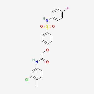 molecular formula C21H18ClFN2O4S B4943094 N-(3-chloro-4-methylphenyl)-2-[4-[(4-fluorophenyl)sulfamoyl]phenoxy]acetamide 