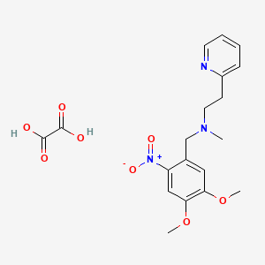 molecular formula C19H23N3O8 B4943110 N-[(4,5-dimethoxy-2-nitrophenyl)methyl]-N-methyl-2-pyridin-2-ylethanamine;oxalic acid 