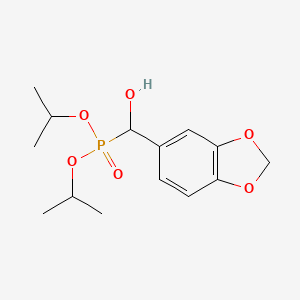 molecular formula C14H21O6P B4943178 BIS(PROPAN-2-YL) [(2H-1,3-BENZODIOXOL-5-YL)(HYDROXY)METHYL]PHOSPHONATE 