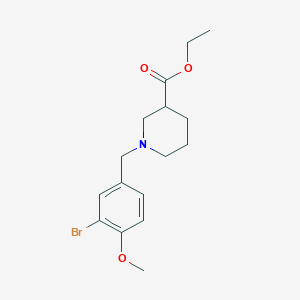 molecular formula C16H22BrNO3 B4943198 Ethyl 1-[(3-bromo-4-methoxyphenyl)methyl]piperidine-3-carboxylate 