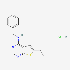 molecular formula C15H16ClN3S B4943328 N-benzyl-6-ethylthieno[2,3-d]pyrimidin-4-amine;hydrochloride 