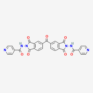 molecular formula C29H16N6O7 B4943360 N-(5-{[1,3-dioxo-2-(4-pyridylcarbonylamino)benzo[c]azolidin-5-yl]carbonyl}-1,3-dioxobenzo[c]azolin-2-yl)-4-pyridylcarboxamide 
