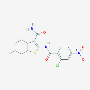 2-({2-Chloro-4-nitrobenzoyl}amino)-6-methyl-4,5,6,7-tetrahydro-1-benzothiophene-3-carboxamide
