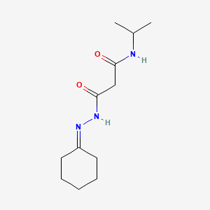 molecular formula C12H21N3O2 B4943591 N'-(cyclohexylideneamino)-N-propan-2-ylpropanediamide 