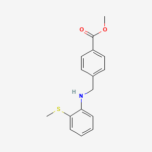 molecular formula C16H17NO2S B4943622 Methyl 4-[(2-methylsulfanylanilino)methyl]benzoate 