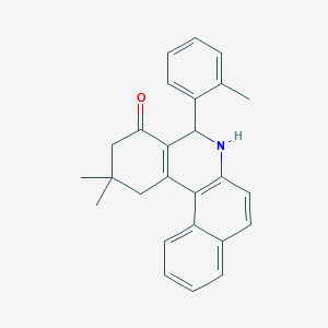 molecular formula C26H25NO B4943696 2,2-Dimethyl-5-(2-methylphenyl)-1,3,5,6-tetrahydrobenzo[a]phenanthridin-4-one 