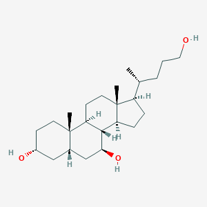 molecular formula C24H42O3 B049437 5beta-Cholane-3alpha,7beta,24-triol CAS No. 130593-75-8
