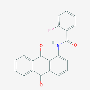 molecular formula C21H12FNO3 B4943729 N-(9,10-dioxoanthracen-1-yl)-2-fluorobenzamide CAS No. 5278-62-6