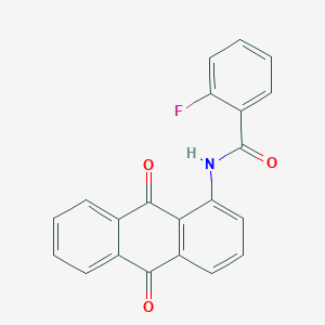B4943729 N-(9,10-dioxo-9,10-dihydro-1-anthracenyl)-2-fluorobenzamide CAS No. 5278-62-6