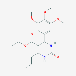 Ethyl 2-oxo-6-propyl-4-(3,4,5-trimethoxyphenyl)-1,2,3,4-tetrahydro-5-pyrimidinecarboxylate
