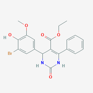 Ethyl 4-(3-bromo-4-hydroxy-5-methoxyphenyl)-2-oxo-6-phenyl-1,2,3,4-tetrahydropyrimidine-5-carboxylate