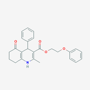 2-Phenoxyethyl 2-methyl-5-oxo-4-phenyl-1,4,5,6,7,8-hexahydro-3-quinolinecarboxylate