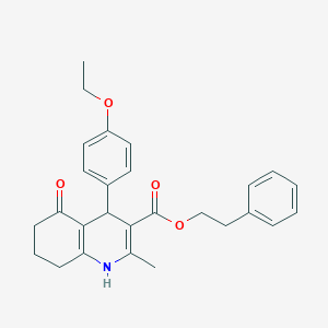 2-Phenylethyl 4-(4-ethoxyphenyl)-2-methyl-5-oxo-1,4,5,6,7,8-hexahydroquinoline-3-carboxylate