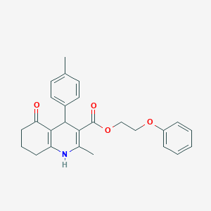 2-Phenoxyethyl 2-methyl-4-(4-methylphenyl)-5-oxo-1,4,5,6,7,8-hexahydro-3-quinolinecarboxylate