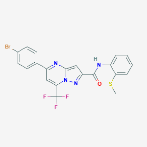5-(4-bromophenyl)-N-[2-(methylsulfanyl)phenyl]-7-(trifluoromethyl)pyrazolo[1,5-a]pyrimidine-2-carboxamide