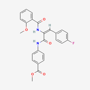 molecular formula C25H21FN2O5 B4943910 Methyl 4-[(2E)-3-(4-fluorophenyl)-2-[(2-methoxyphenyl)formamido]prop-2-enamido]benzoate 