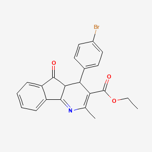 molecular formula C22H18BrNO3 B4943926 ethyl 4-(4-bromophenyl)-2-methyl-5-oxo-4H,4aH,5H-indeno[1,2-b]pyridine-3-carboxylate 