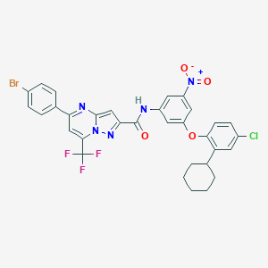 5-(4-bromophenyl)-N-[3-(4-chloro-2-cyclohexylphenoxy)-5-nitrophenyl]-7-(trifluoromethyl)pyrazolo[1,5-a]pyrimidine-2-carboxamide