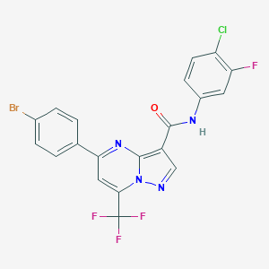 5-(4-bromophenyl)-N-(4-chloro-3-fluorophenyl)-7-(trifluoromethyl)pyrazolo[1,5-a]pyrimidine-3-carboxamide