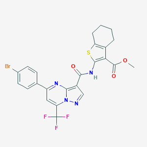 Methyl 2-({[5-(4-bromophenyl)-7-(trifluoromethyl)pyrazolo[1,5-a]pyrimidin-3-yl]carbonyl}amino)-4,5,6,7-tetrahydro-1-benzothiophene-3-carboxylate
