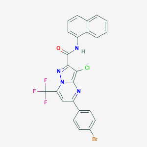 5-(4-bromophenyl)-3-chloro-N-(1-naphthyl)-7-(trifluoromethyl)pyrazolo[1,5-a]pyrimidine-2-carboxamide