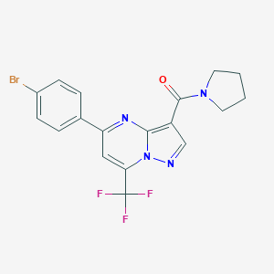 5-(4-Bromophenyl)-3-(1-pyrrolidinylcarbonyl)-7-(trifluoromethyl)pyrazolo[1,5-a]pyrimidine