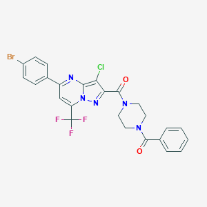 2-[(4-Benzoyl-1-piperazinyl)carbonyl]-5-(4-bromophenyl)-3-chloro-7-(trifluoromethyl)pyrazolo[1,5-a]pyrimidine