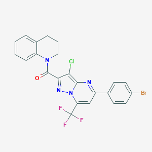 1-{[5-(4-Bromophenyl)-3-chloro-7-(trifluoromethyl)pyrazolo[1,5-a]pyrimidin-2-yl]carbonyl}-1,2,3,4-tetrahydroquinoline