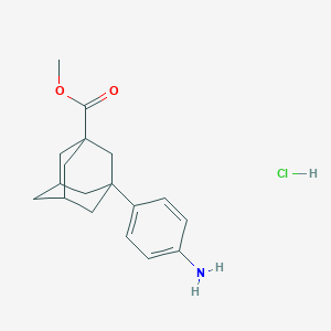 molecular formula C18H24ClNO2 B4944046 Methyl 3-(4-aminophenyl)adamantane-1-carboxylate;hydrochloride 