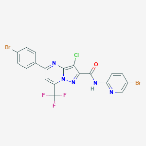 5-(4-bromophenyl)-N-(5-bromopyridin-2-yl)-3-chloro-7-(trifluoromethyl)pyrazolo[1,5-a]pyrimidine-2-carboxamide
