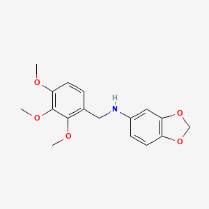 molecular formula C17H19NO5 B4944180 N-[(2,3,4-trimethoxyphenyl)methyl]-1,3-benzodioxol-5-amine 