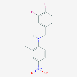 molecular formula C14H12F2N2O2 B4944183 N-[(3,4-difluorophenyl)methyl]-2-methyl-4-nitroaniline 