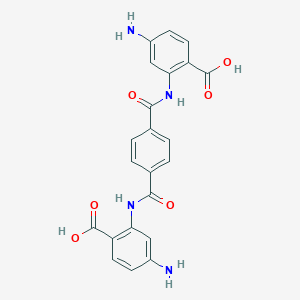4-Amino-2-[[4-[(5-amino-2-carboxyphenyl)carbamoyl]benzoyl]amino]benzoic acid