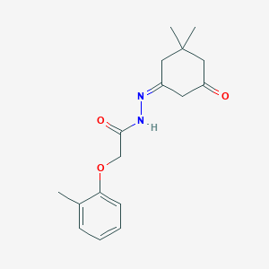 molecular formula C17H22N2O3 B494427 N'-(3,3-dimethyl-5-oxocyclohexylidene)-2-(2-methylphenoxy)acetohydrazide 
