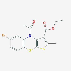 ethyl 4-acetyl-6-bromo-2-methyl-4H-thieno[2,3-b][1,4]benzothiazine-3-carboxylate