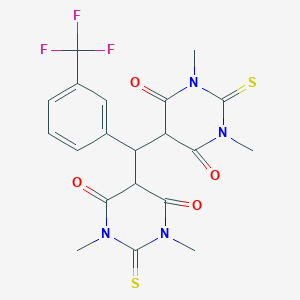 5-{(1,3-dimethyl-4,6-dioxo-2-thioxohexahydro-5-pyrimidinyl)[3-(trifluoromethyl)phenyl]methyl}-1,3-dimethyl-2-thioxodihydro-4,6(1H,5H)-pyrimidinedione