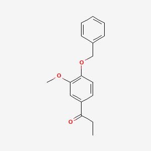 molecular formula C17H18O3 B4944352 1-[4-(Benzyloxy)-3-methoxyphenyl]propan-1-one CAS No. 1835-15-0