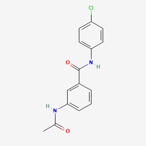 molecular formula C15H13ClN2O2 B4944409 3-acetamido-N-(4-chlorophenyl)benzamide 