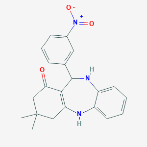 9,9-dimethyl-6-(3-nitrophenyl)-6,8,10,11-tetrahydro-5H-benzo[b][1,4]benzodiazepin-7-one
