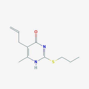 molecular formula C11H16N2OS B494452 6-methyl-5-prop-2-enyl-2-propylsulfanyl-1H-pyrimidin-4-one 