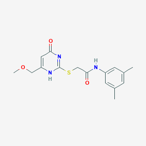 molecular formula C16H19N3O3S B494453 N-(3,5-dimethylphenyl)-2-{[4-(methoxymethyl)-6-oxo-1,6-dihydro-2-pyrimidinyl]sulfanyl}acetamide CAS No. 351013-61-1