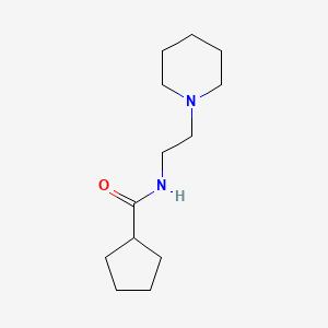 molecular formula C13H24N2O B4944593 N-[2-(piperidin-1-yl)ethyl]cyclopentanecarboxamide 