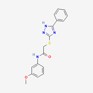 molecular formula C17H16N4O2S B4944601 N-(3-methoxyphenyl)-2-[(5-phenyl-4H-1,2,4-triazol-3-yl)sulfanyl]acetamide 