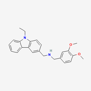molecular formula C24H26N2O2 B4944616 N-[(3,4-dimethoxyphenyl)methyl]-1-(9-ethylcarbazol-3-yl)methanamine 