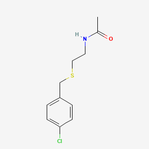 molecular formula C11H14ClNOS B4944650 N-{2-[(4-chlorobenzyl)thio]ethyl}acetamide 