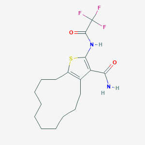 2-[(Trifluoroacetyl)amino]-4,5,6,7,8,9,10,11,12,13-decahydrocyclododeca[b]thiophene-3-carboxamide