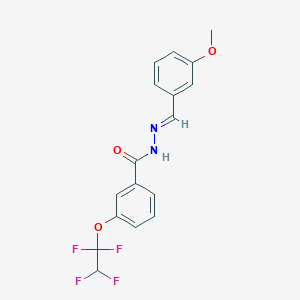 molecular formula C17H14F4N2O3 B494478 N'-(3-methoxybenzylidene)-3-(1,1,2,2-tetrafluoroethoxy)benzohydrazide 