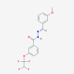 N'-(3-methoxybenzylidene)-3-(1,1,2,2-tetrafluoroethoxy)benzohydrazide