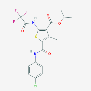 Isopropyl 5-[(4-chloroanilino)carbonyl]-4-methyl-2-[(trifluoroacetyl)amino]thiophene-3-carboxylate