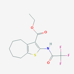 Ethyl 2-[(trifluoroacetyl)amino]-5,6,7,8-tetrahydro-4H-cyclohepta[b]thiophene-3-carboxylate